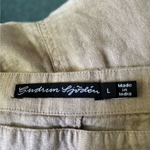 Gudrun Sjödén Tan Linen Top